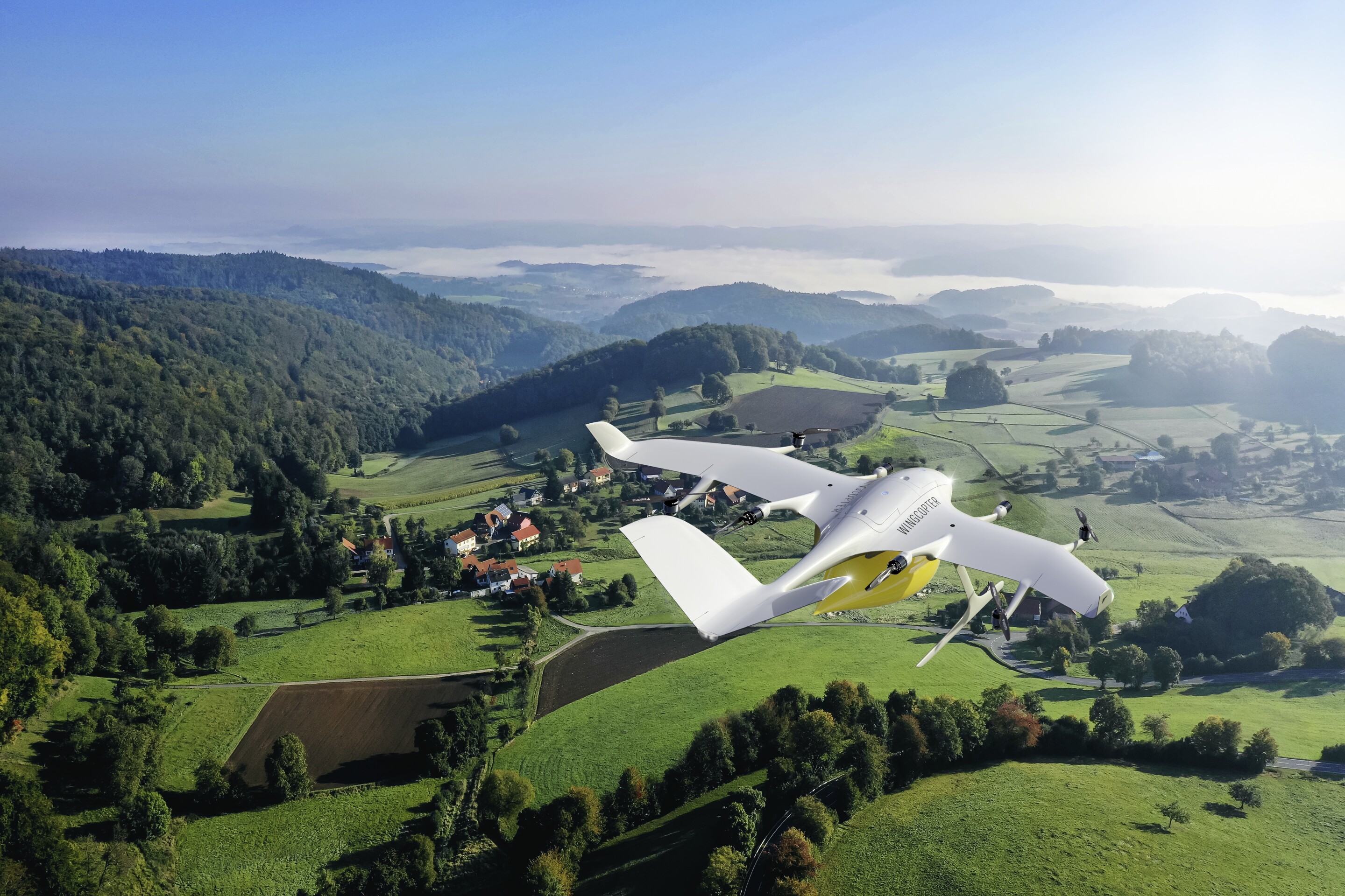 Wingcopter delivers groceries by drone to remote districts in Germany